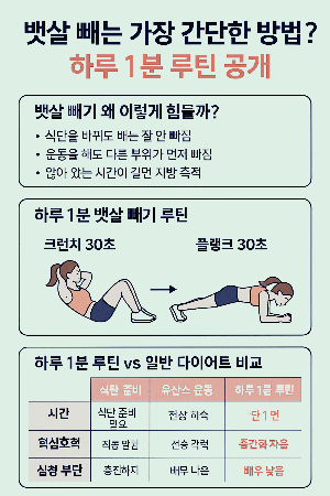 다이어트 성공 비밀! 집에서 10분 투자하는 초간단 운동법