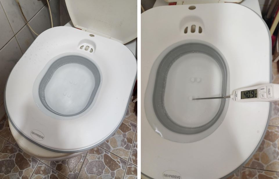 좌욕기, 온도계