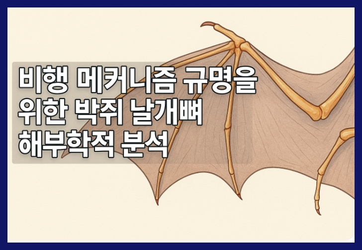 비행 메커니즘 규명을 위한 박쥐 날개뼈 해부학적 분석