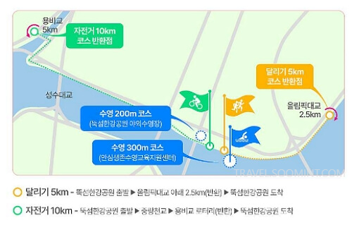 2024 쉬엄쉬엄 한강 3종 경기 코스