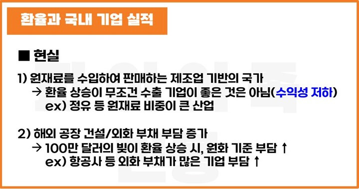 환율-국내기업실적-현실