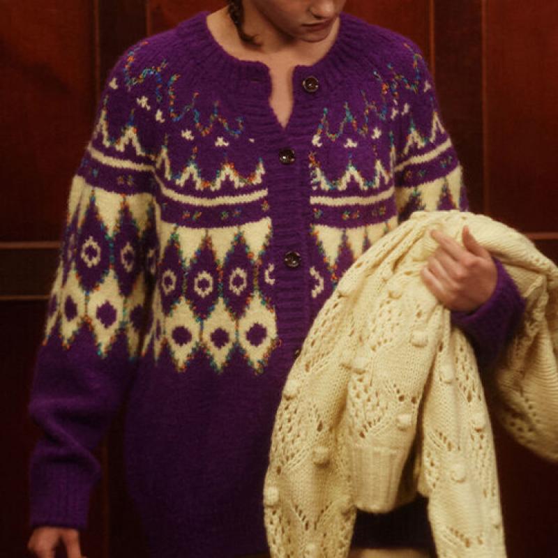 그린버터 GREENBUTTER Alpaca Nordic Cardigan