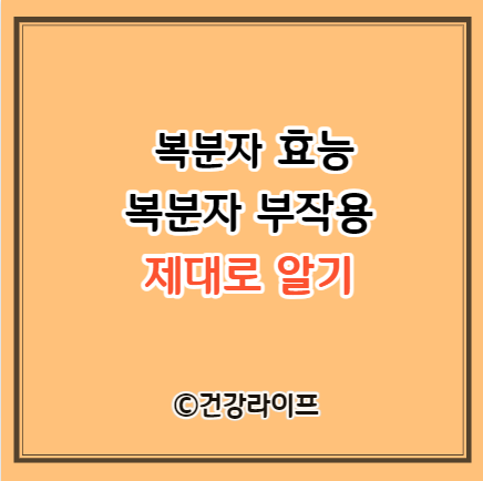 복분자 효능 및 복분자 부작용