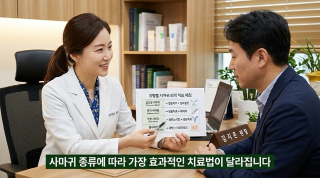 사마귀 종류별 최적 치료법 보통 족저 평편 물사마귀 맞춤 치료