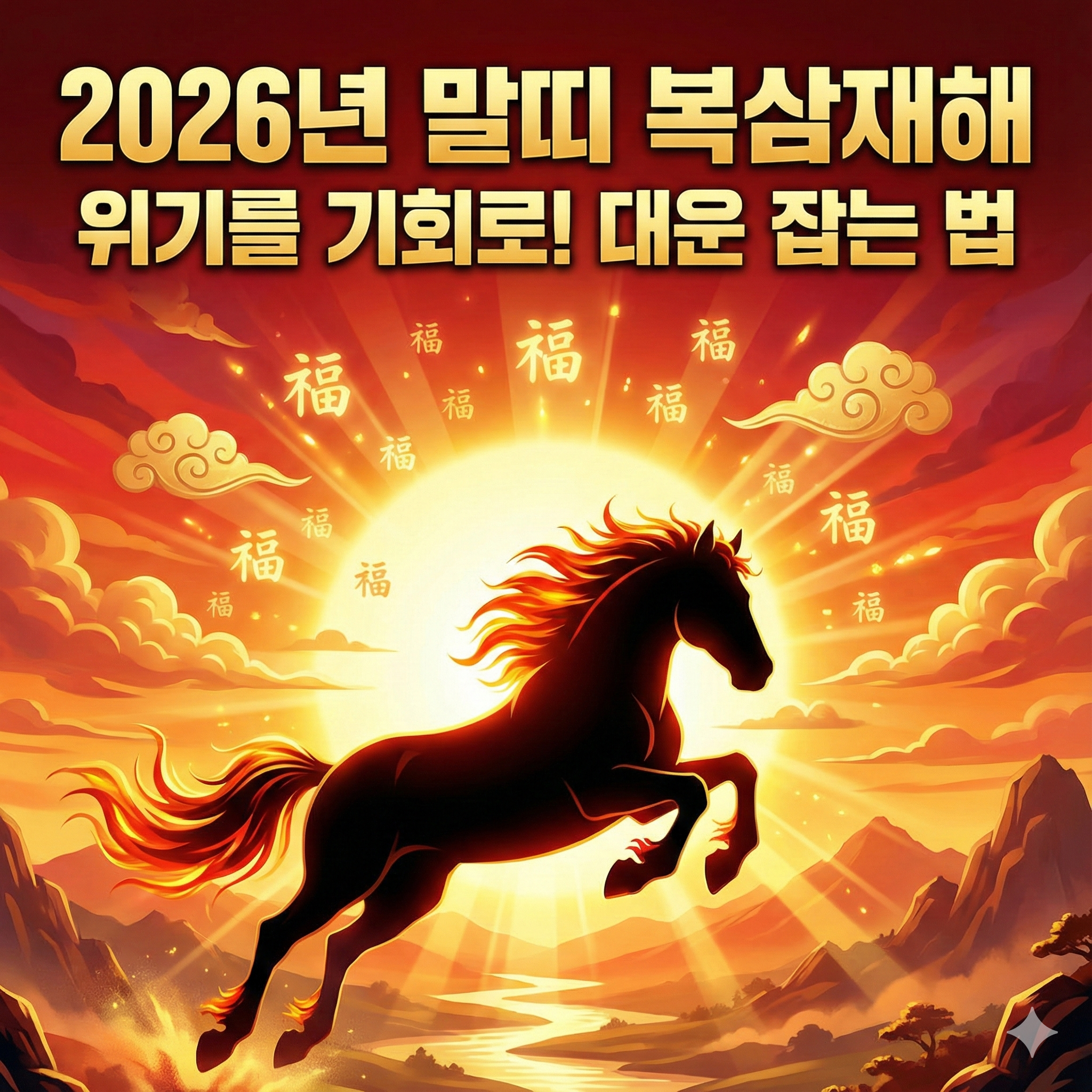 말띠 복삼재해, 2026년 대운을 잡는 법과 삼재의 반전