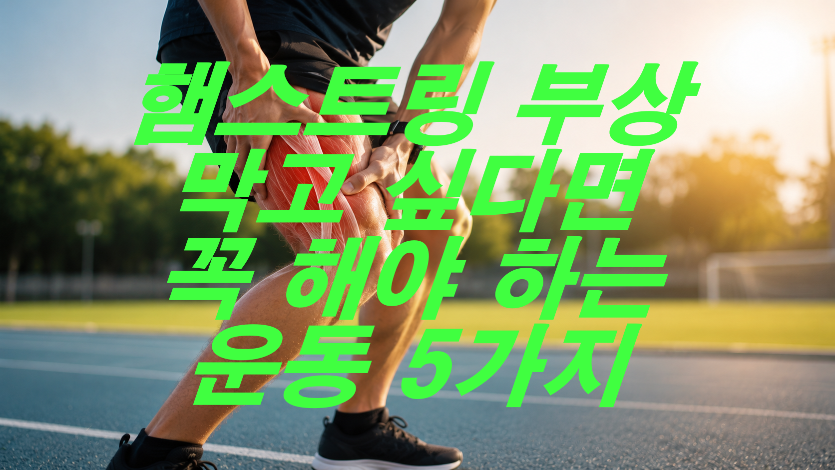 햄스트링 부상 막고 싶다면 꼭 해야 하는 운동 5가지