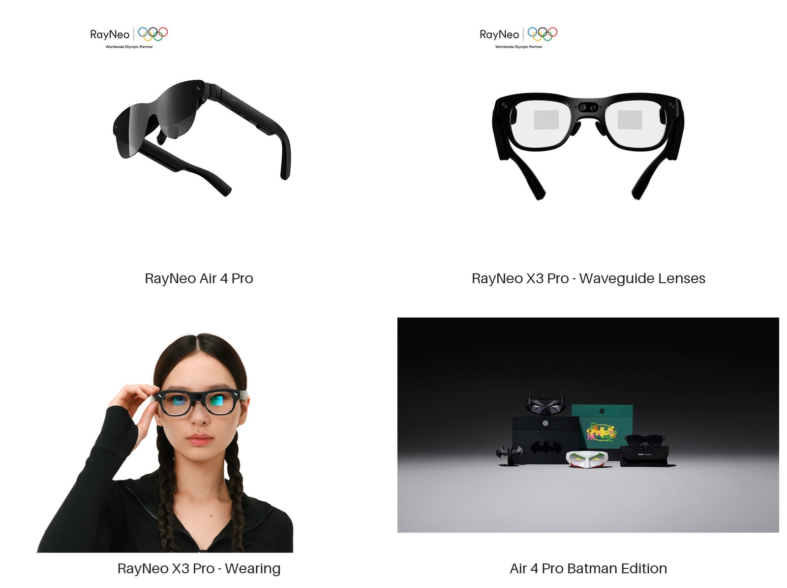 RayNeo Air 4 Pro와 X3 Pro 디자인