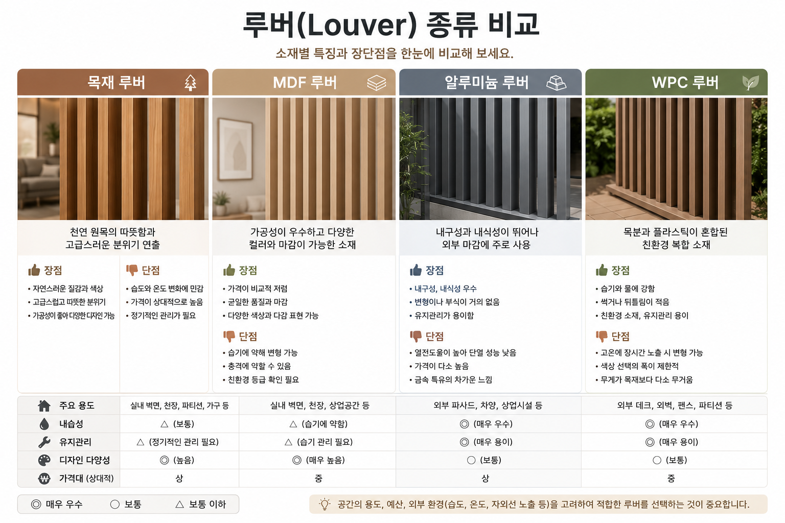 루버의 종류