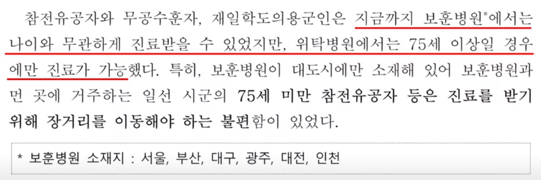 국가유공자 무료 진료