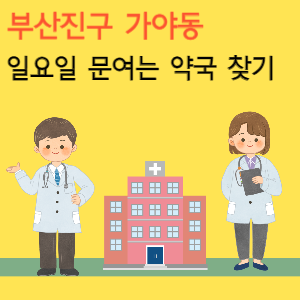 부산진구 가야동 일요일 문여는 당번 약국