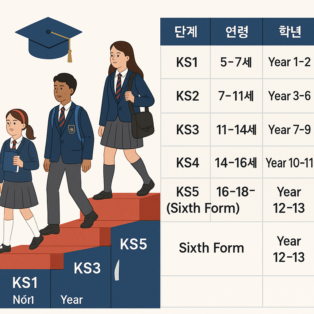 KS2 또는 KS4 영국의 교육제도