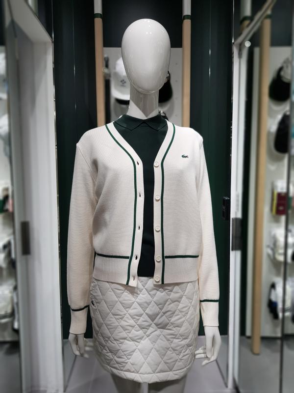 라코스테 여성 골프 컬러티핑 가디건 70V AF919E-53N