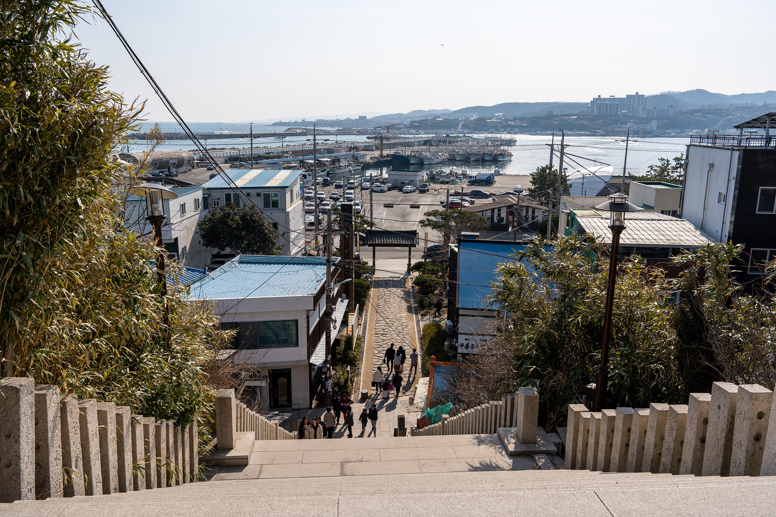 포항 구룡포 일본인 가옥거리 계단 위