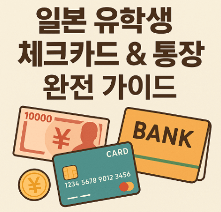 일본 유학시 체크카드 및 통장 사용 안내 사진
