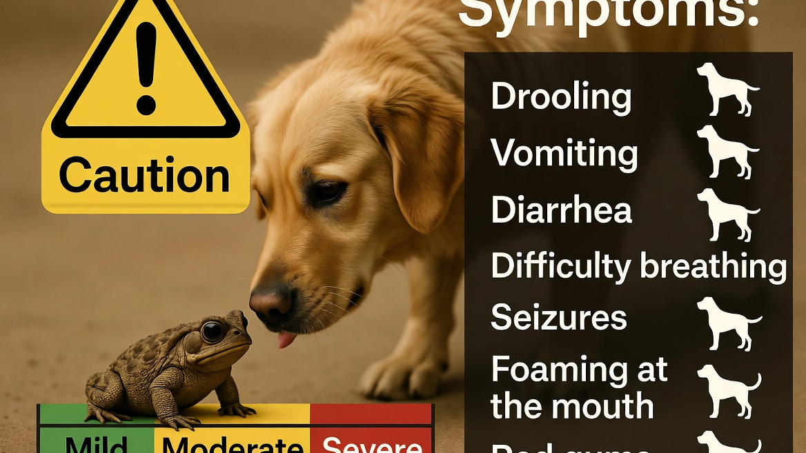 강아지 두꺼비 중독 사고 시 나타나는 주요 증상 안내 인포그래픽