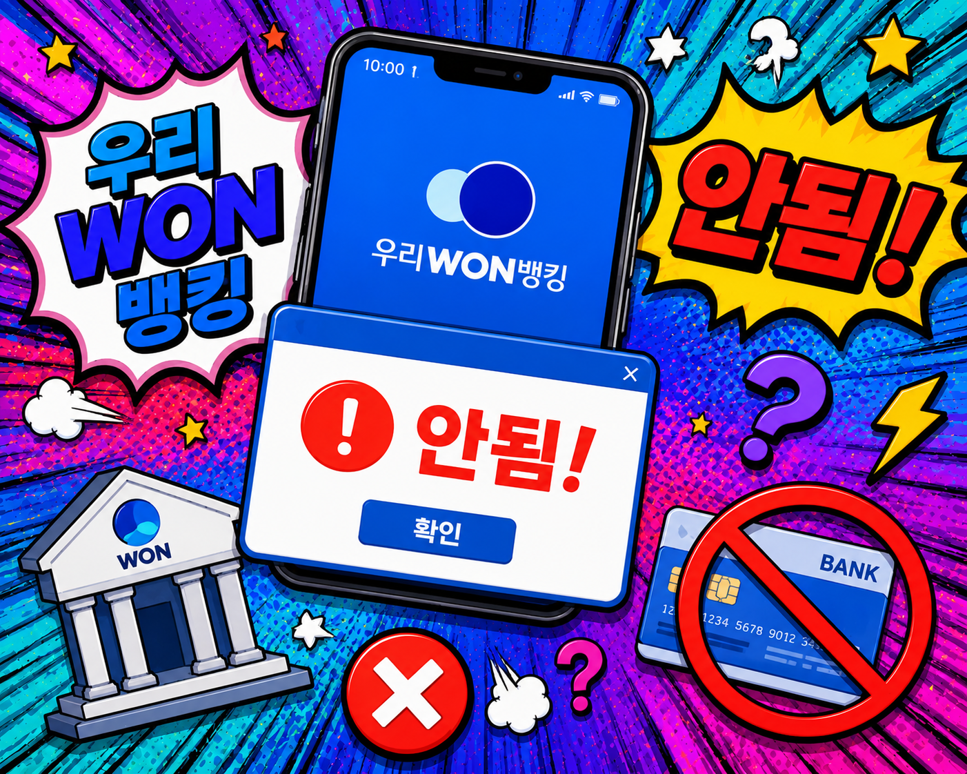우리WON뱅킹 안됨 오류 해결방법 총정리 앱실행안됨 로그인안됨