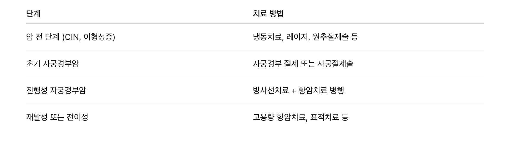 자궁경부암 치료