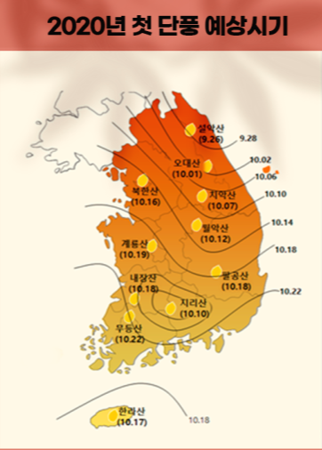 2020 단풍시기 명소