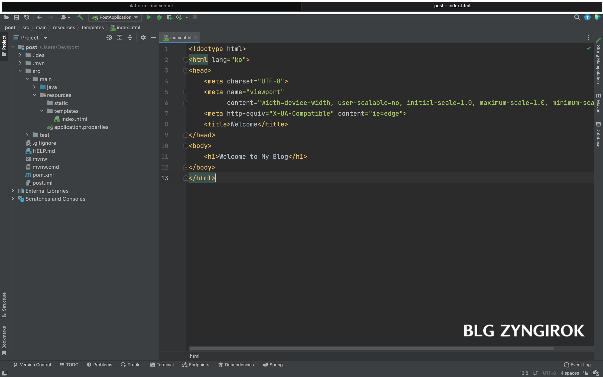 탭으로-실행된-프로젝트들을-확인할-수-있다