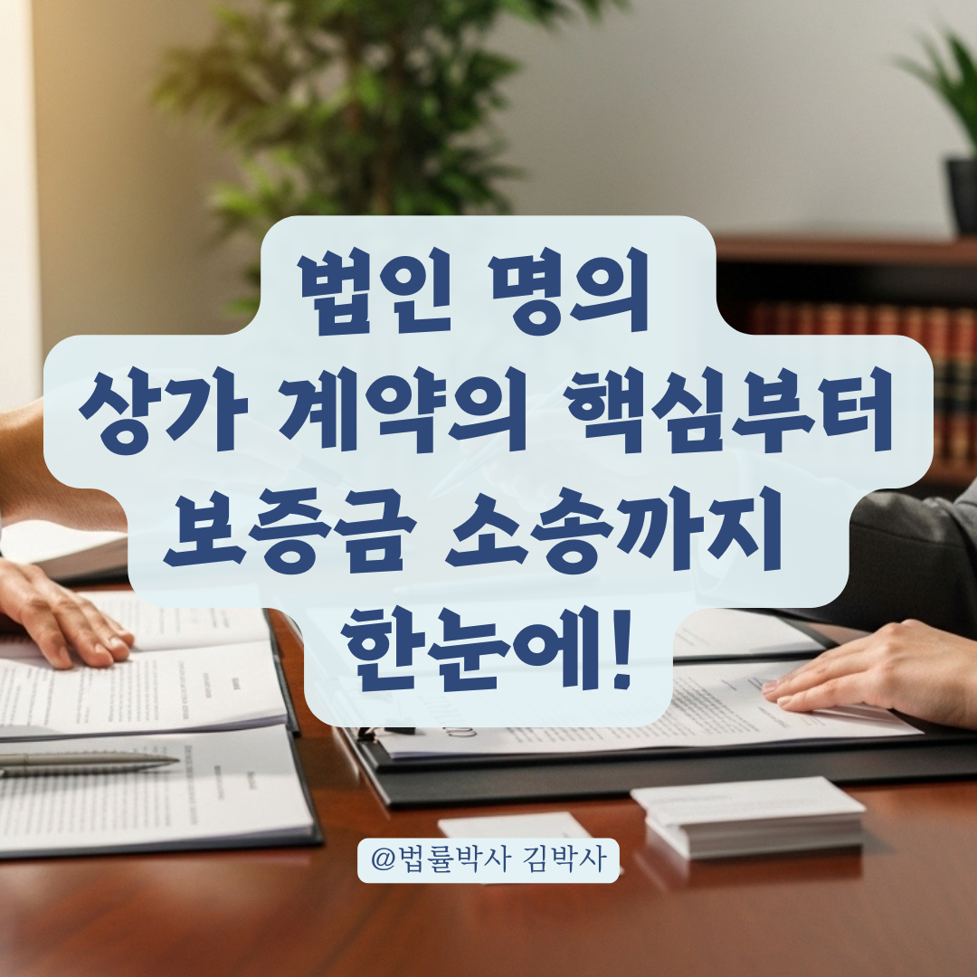 법인 명의 상가 임대차, 보증금 반환 소송 비용과 대응 전략 알아보기.