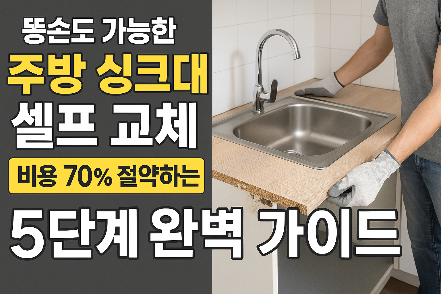 주방 싱크대 셀프 교체