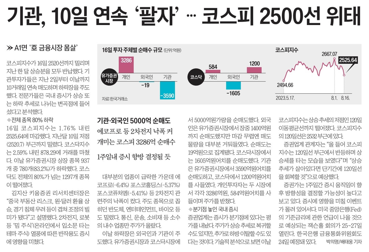 8월 17일 목 신문스크랩4