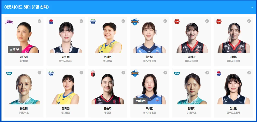 배구 올스타전 투표