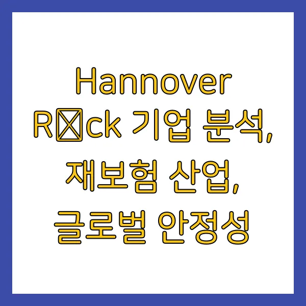 Hannover Rück 기업 분석, 재보험 산업, 글로벌 안정성