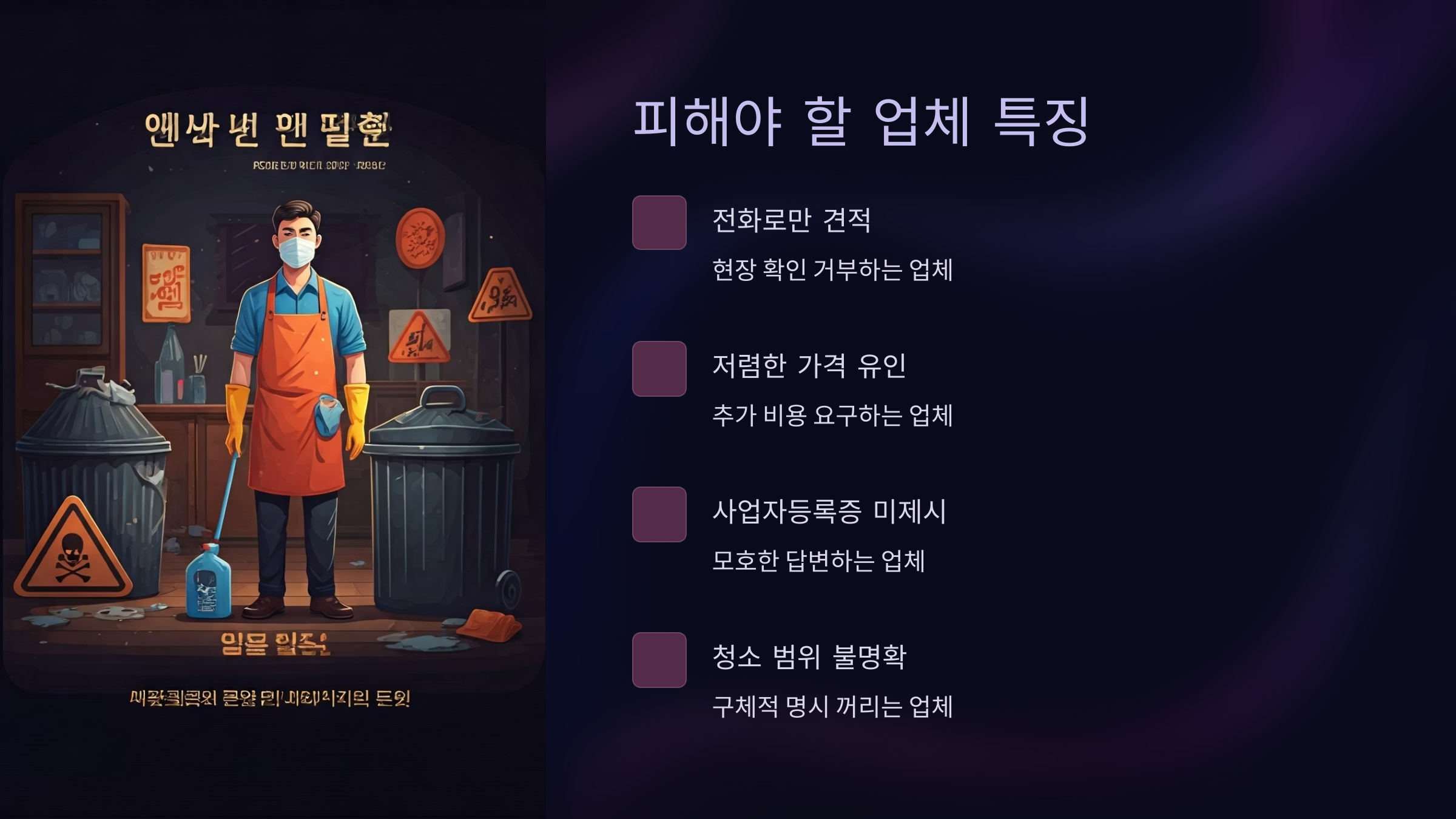 태안 입주청소 피해야할 업체