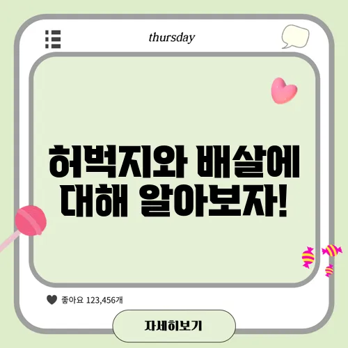 허벅지와 배살에 대해 알아보자!
