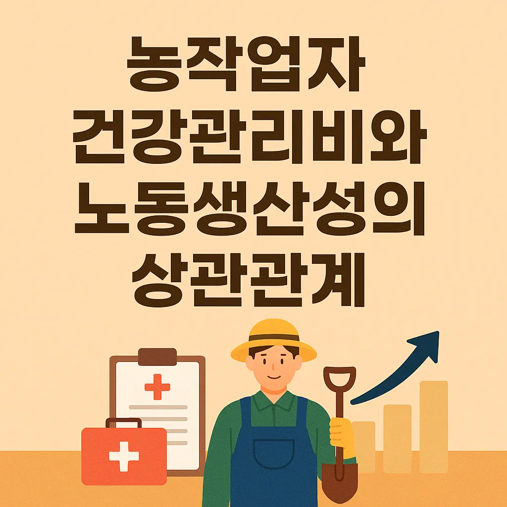 농업경제학 : 농작업자 건강관리비와 노동생산성: 왜 중요한가?
