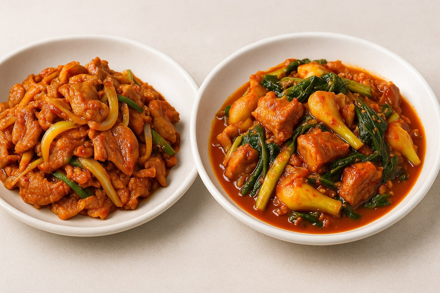 제육볶음과 두루치기의 차이점