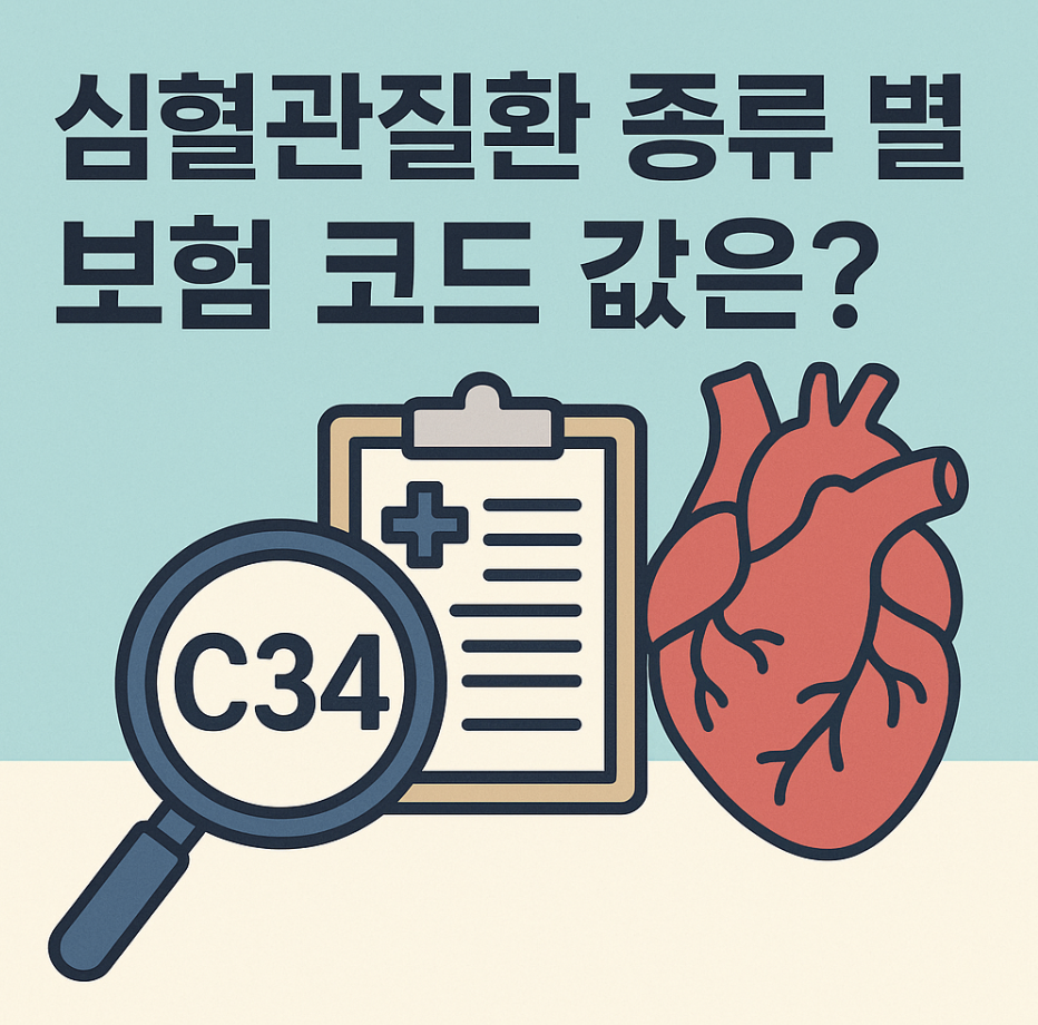 심혈관질환 종류 별 보험 코드 값은?