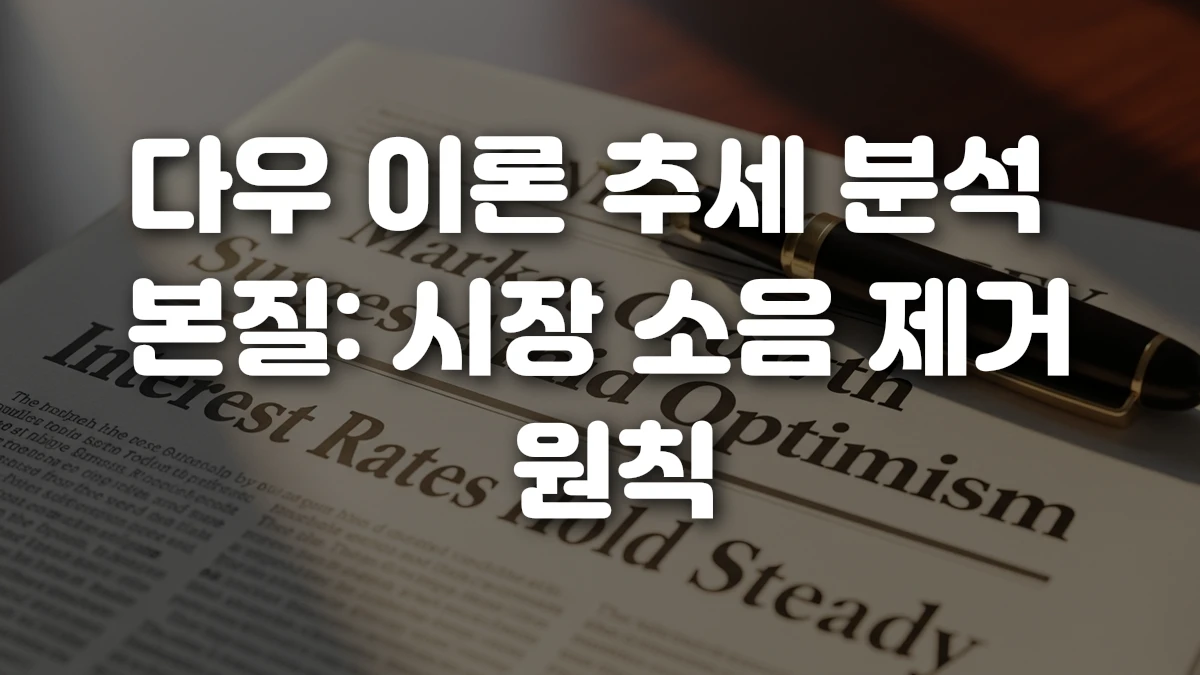 다우 이론 추세 분석 본질 시장 소음 제거 원칙