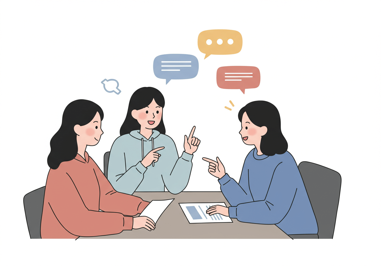 청소년상담복지센터에서 상담을 받는 청소년들의 모습 3