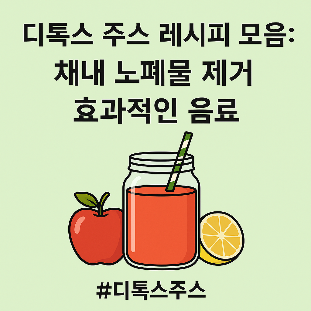 디톡스 주스 레시피 모음: 체내 노폐물 제거 효과적인 음료.