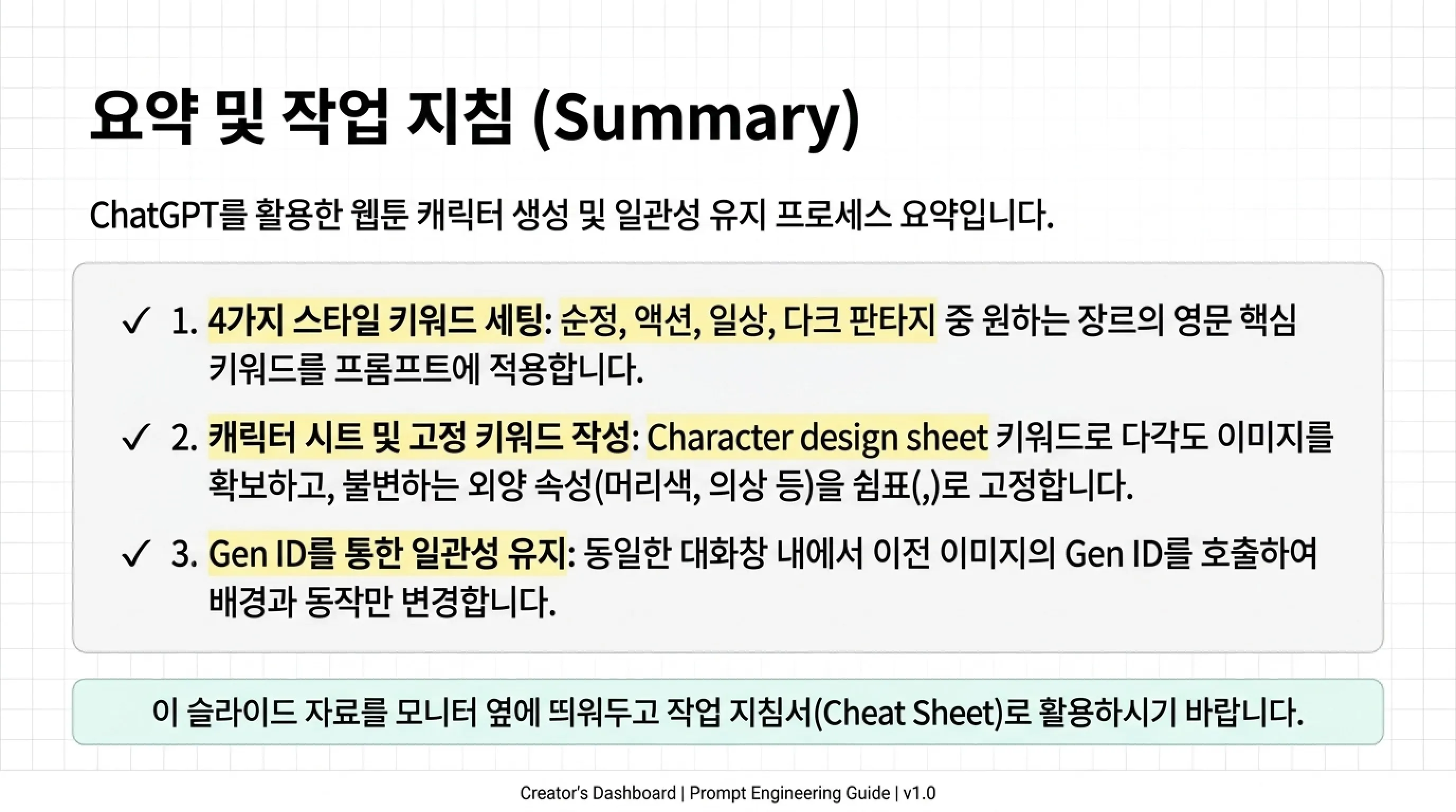 ChatGPT로 웹툰 스타일 캐릭터 이미지 만드는 방법