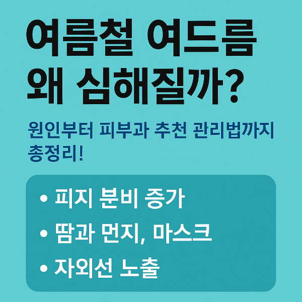 여름철 여드름 왜 심해질까? 출처AI생성이미지