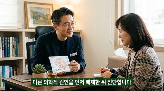 공황장애 정신건강의학과 진단 상담 DSM-5 기준 확인 장면