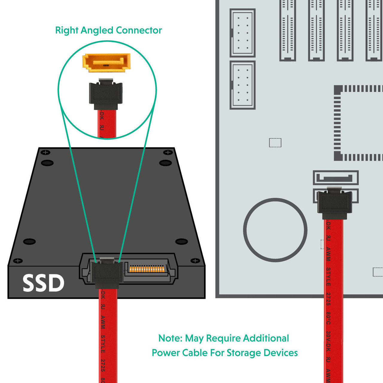 SSD SATA3 케이블 연결 방향