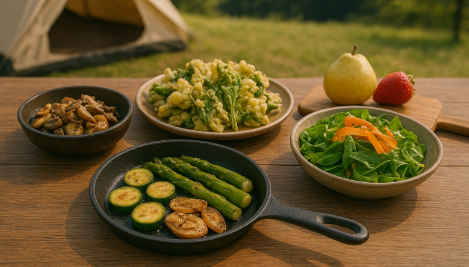 캠핑 요리 음식 관련 사진