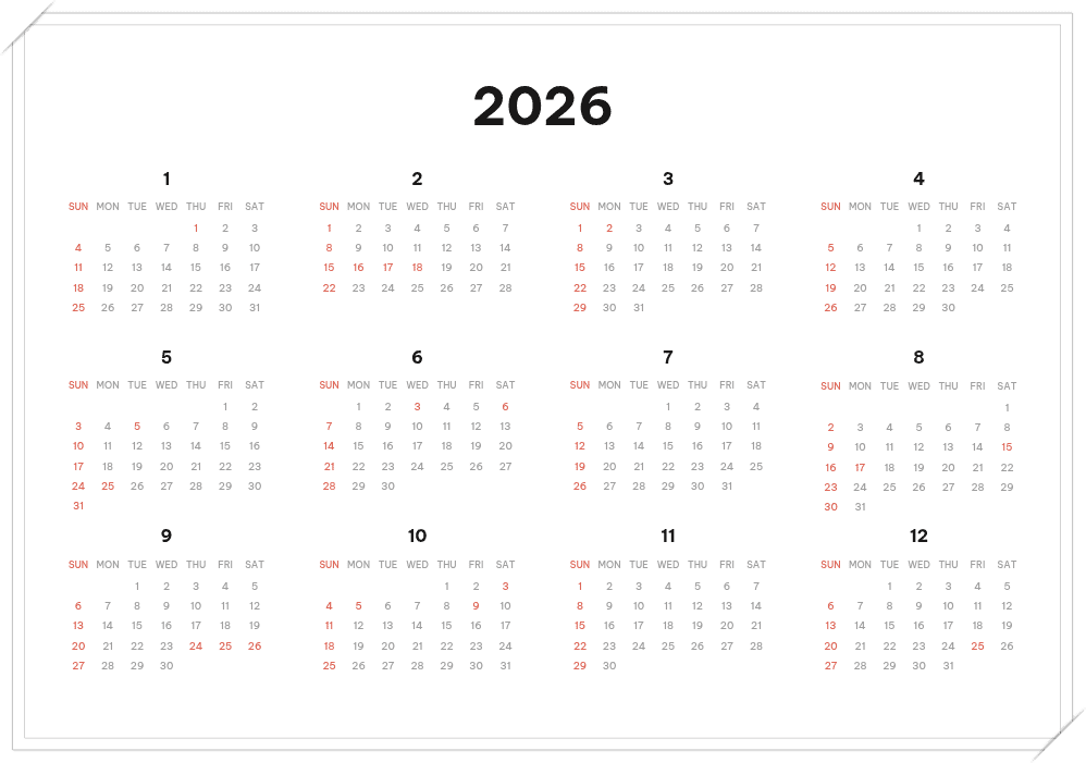 2026년 공휴일 황금연휴 공략법 달력