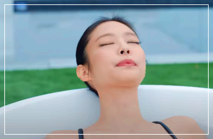 제니와 손흥민의 콜드 플런지❄️피로 해소법