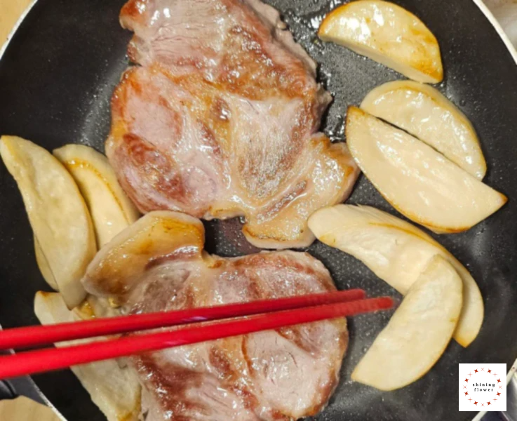 바베큐-목살과 버섯