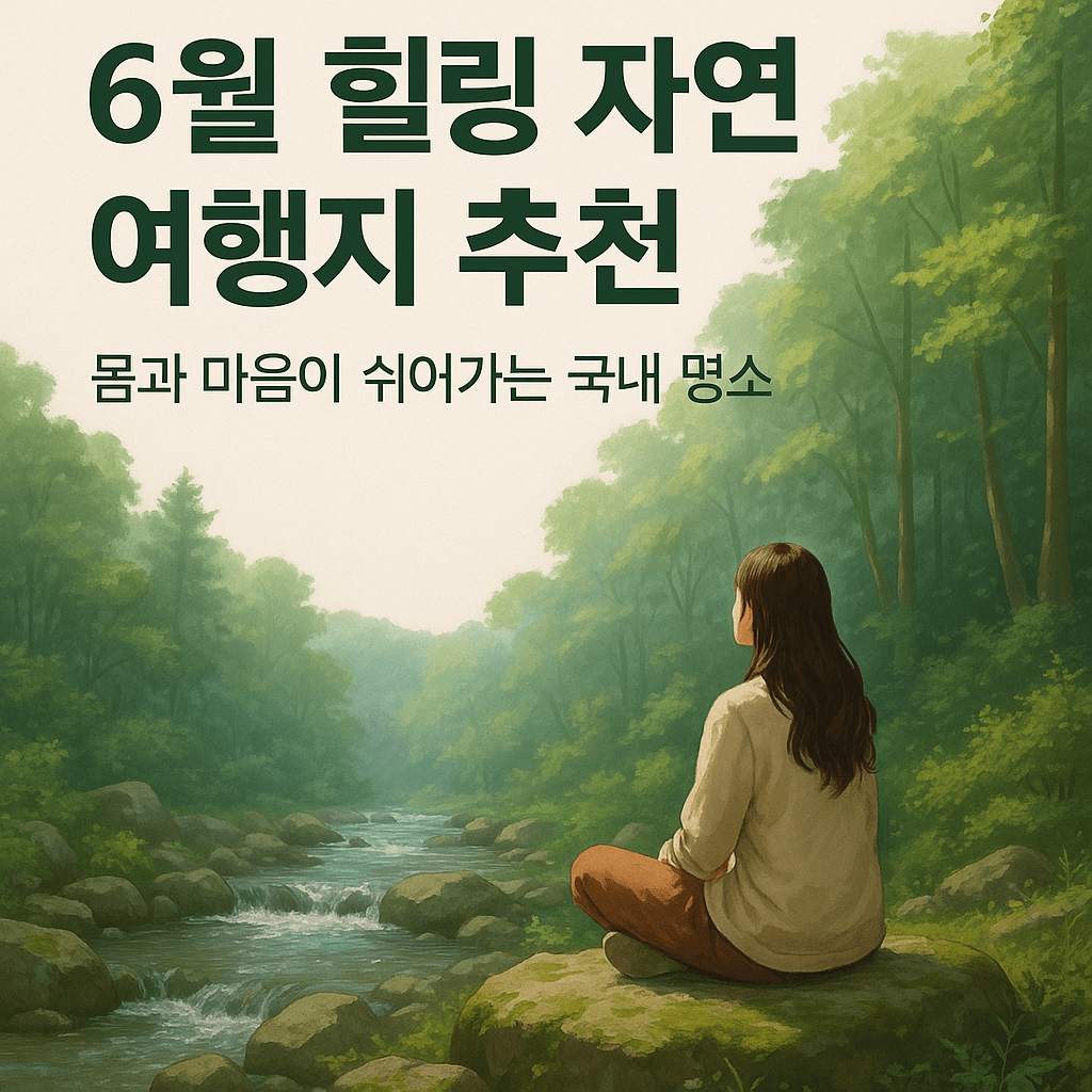 6월 힐링 자연 여행지 추천, 몸과 마음이 쉬어가는 국내 명소