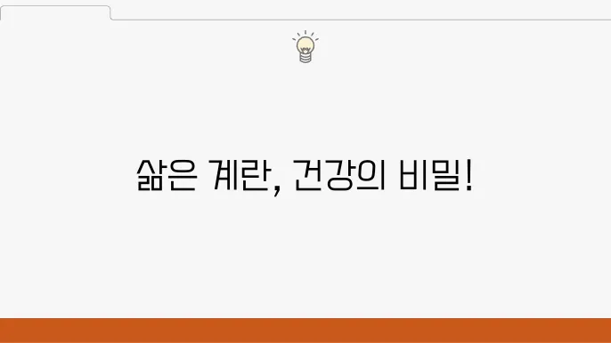 오메가-3 지방산이 풍부한 삶은 계란