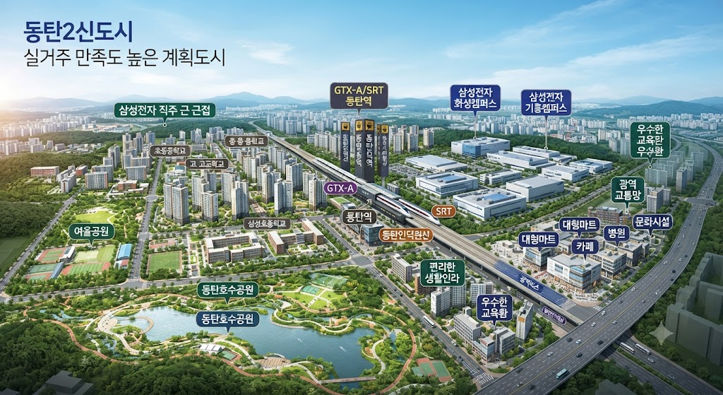 동탄2신도시는 왜 실거주 만족도가 높을까? 직접 살아보고 싶은 도시의 조건