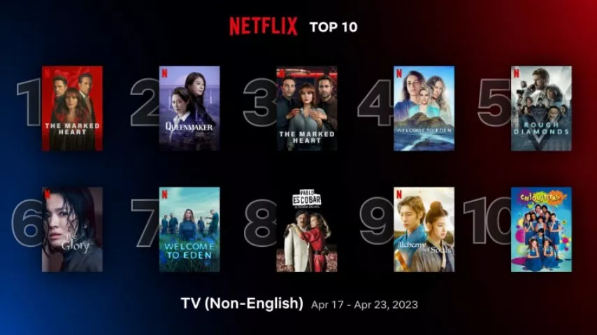 티비 비영어 순위 화면