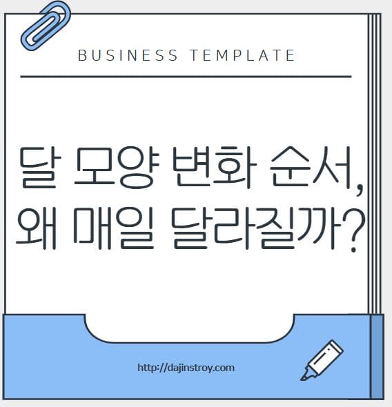 달 모양 변화 순서, 왜 매일 달라질까?