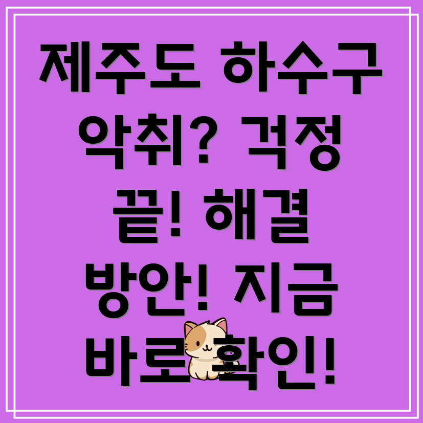 제주도 하수구 악취